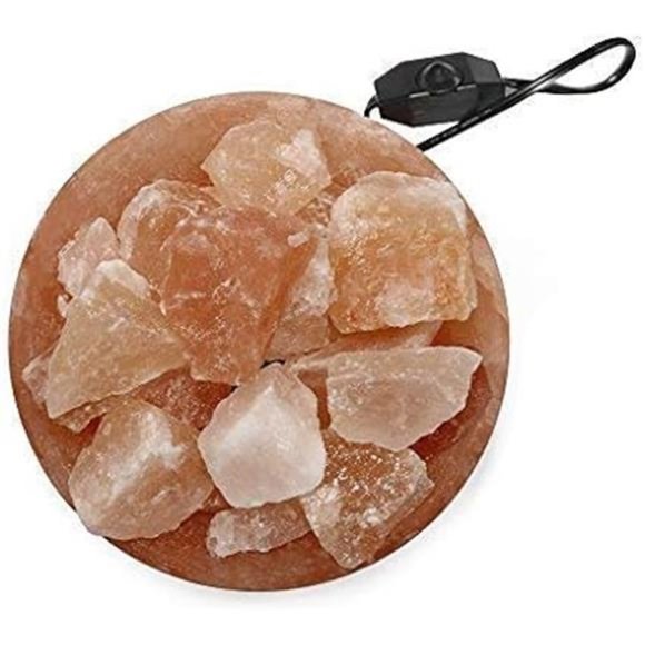 Himalayan Salt Lamp Bowl with Natural Crystal Chunks, Dimmer Cord and Classic - Picture 4 of 6